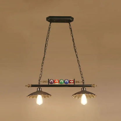 Industrial style black metal billiard light dining room pendant