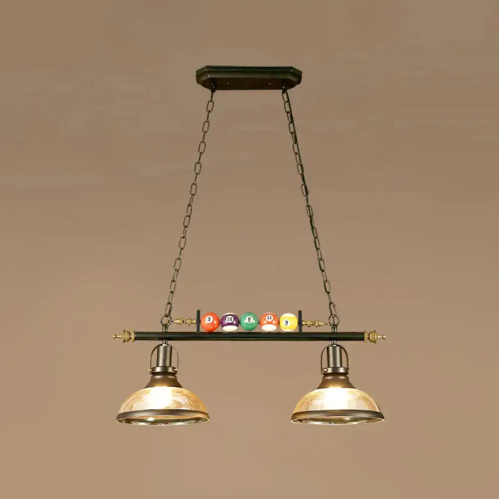 Industrial style black metal billiard light dining room pendant
