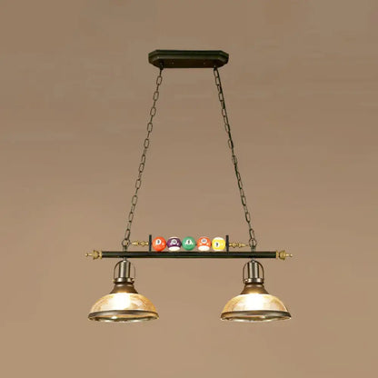 Industrial style black metal billiard light dining room pendant