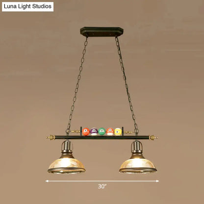 Industrial style black metal billiard light dining room pendant