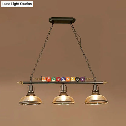 Industrial style black metal billiard light dining room pendant