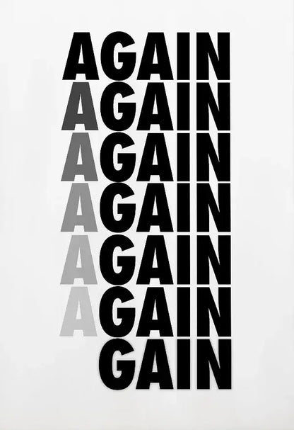 Minimalist black & white inspirational discipline art set living room