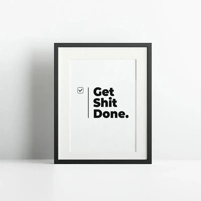 Minimalist colorful book stack quote poster office wall art