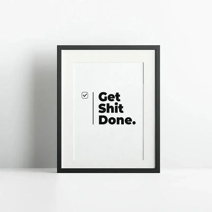 Minimalist colorful book stack quote poster office wall art