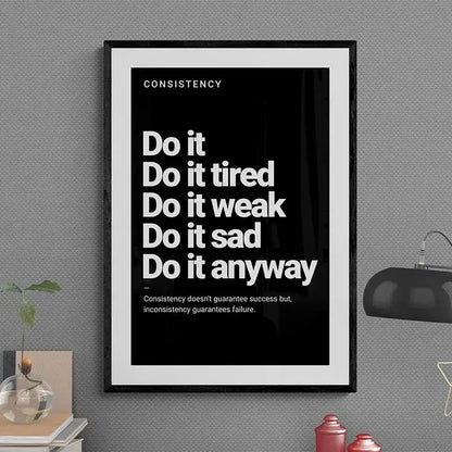 Minimalist colorful book stack quote poster office wall art