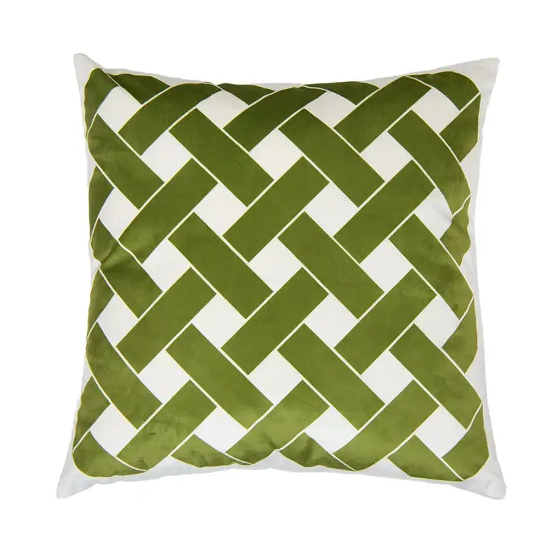 intersecting geometric navy & white cushion cover living room