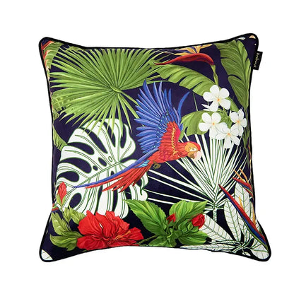 intersecting geometric navy & white cushion cover living room