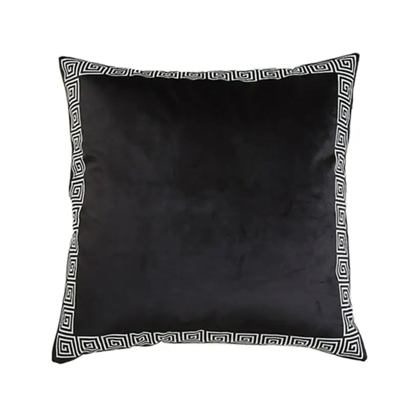 intersecting geometric navy & white cushion cover living room