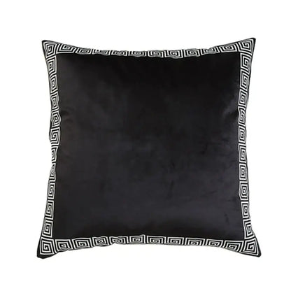 intersecting geometric navy & white cushion cover living room