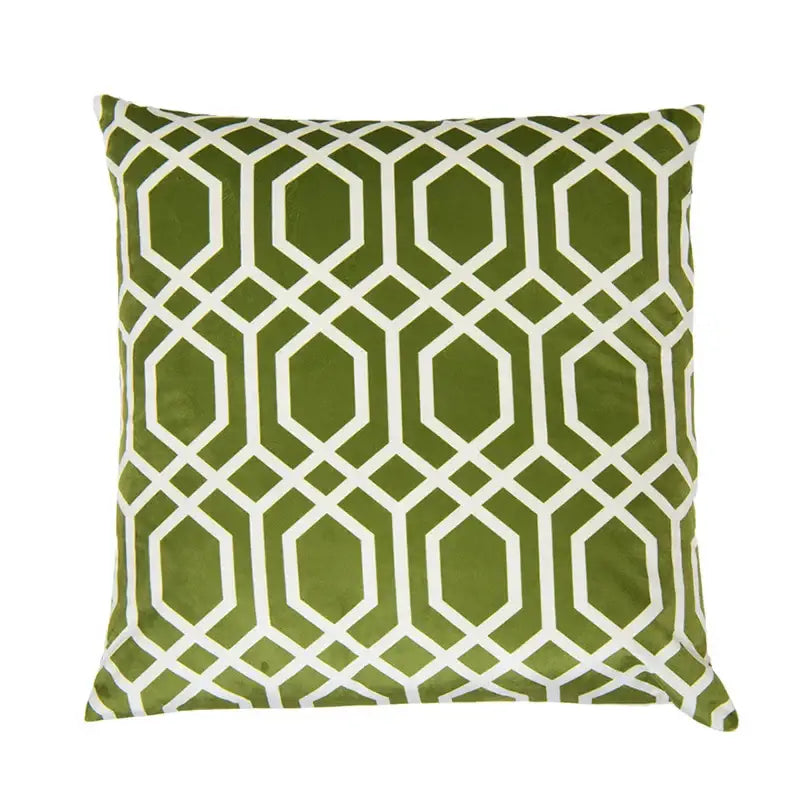 intersecting geometric navy & white cushion cover living room