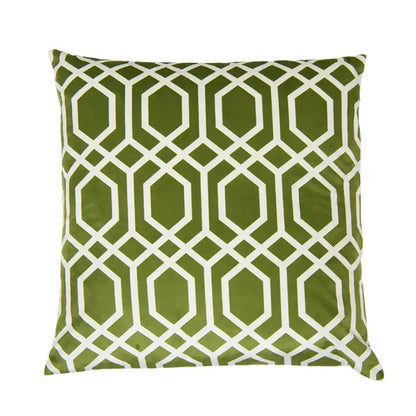 intersecting geometric navy & white cushion cover living room