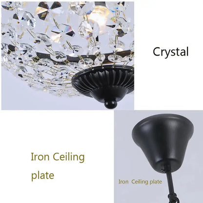 iron art crystal chandelier dining room black metal light