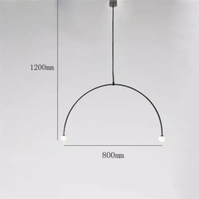 iron balance black three bulb chandelier living room light