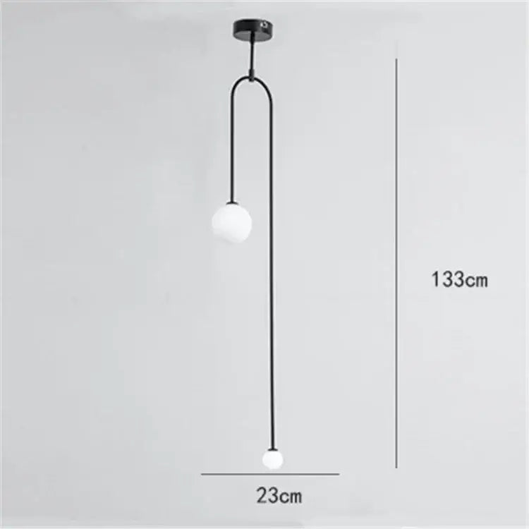 iron balance black three bulb chandelier living room light