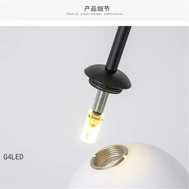 iron balance black three bulb chandelier living room light