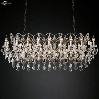 iron crystal led chandelier kitchen candle style light