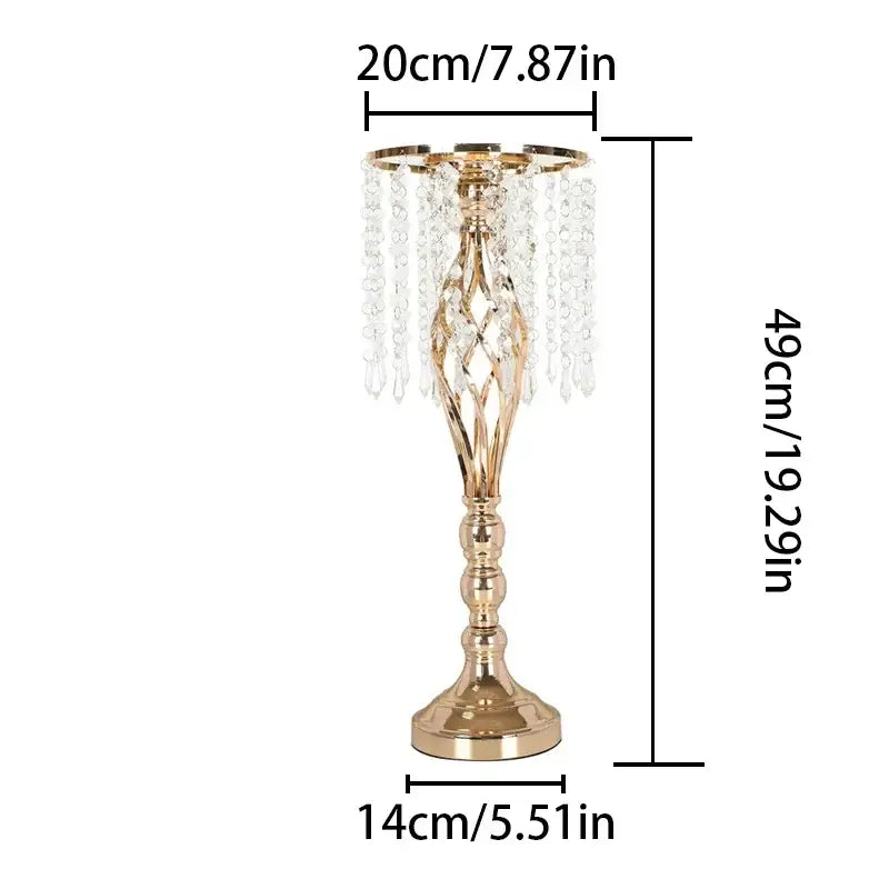 Elegant gold crystal iron flower racks for dining room centerpieces