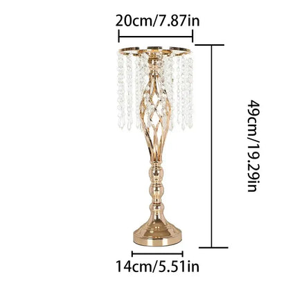 Elegant gold crystal iron flower racks for dining room centerpieces