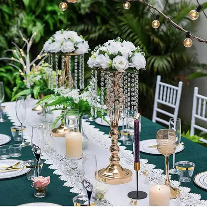 Elegant gold crystal iron flower racks for dining room centerpieces