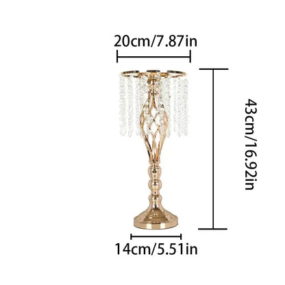 Elegant gold crystal iron flower racks for dining room centerpieces