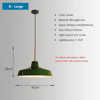 iron industrial green enamel chandelier dining room light