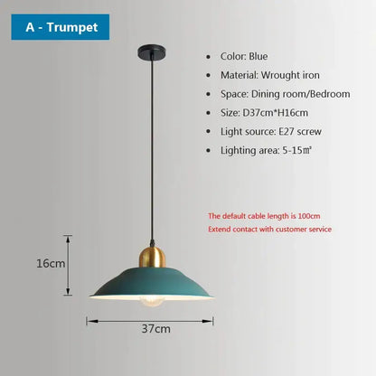 iron industrial green enamel chandelier dining room light