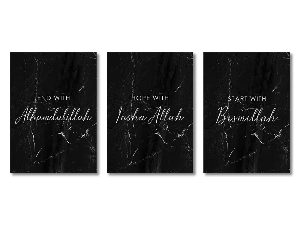 Pink & gold ayatul kursi islamic canvas art set – living room decor