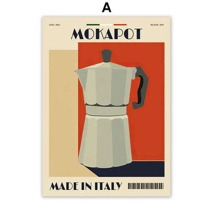DecorBites™ Italian Coffee Wall Art Canvas Print