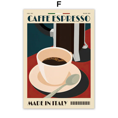 DecorBites™ Italian Coffee Wall Art Canvas Print