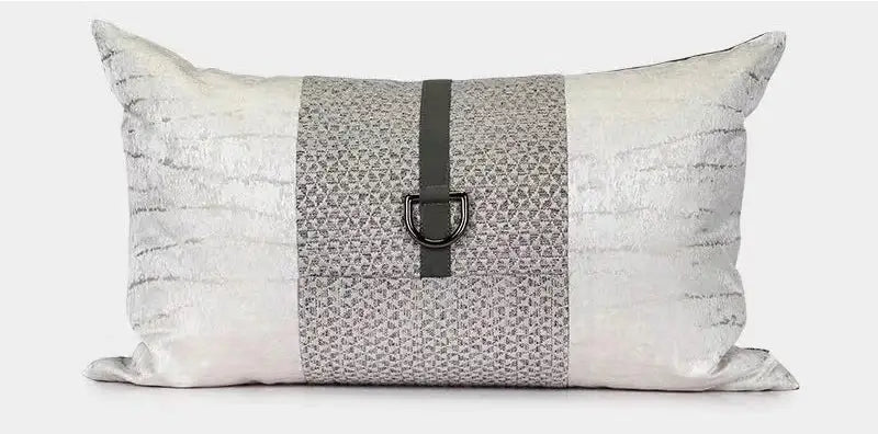 italian luxury brown leather pillowcase living room cover