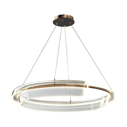italian minimalist gold double ring chandelier living room