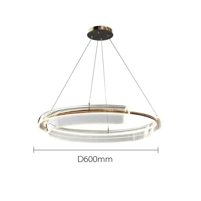 italian minimalist gold double ring chandelier living room
