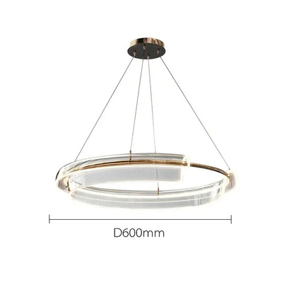 italian minimalist gold double ring chandelier living room
