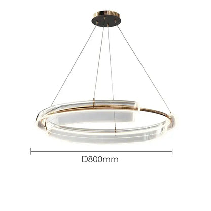 italian minimalist gold double ring chandelier living room