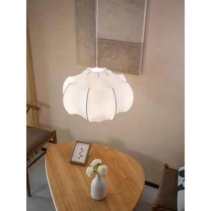 italian silk layered pendant light for the dining room