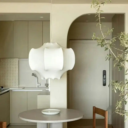 italian silk layered pendant light for the dining room
