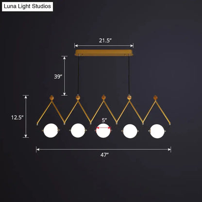 Modern black and white ball restaurant suspension light dining room