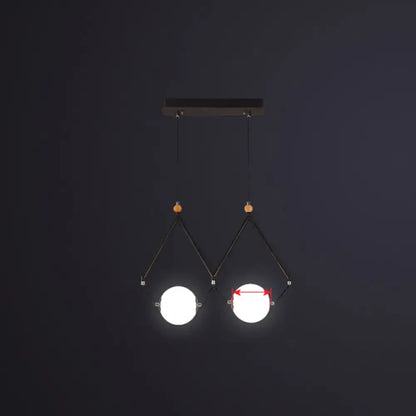 Modern black and white ball restaurant suspension light dining room
