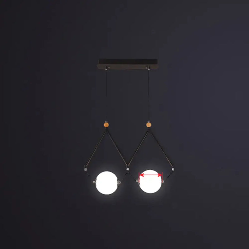 Modern black and white ball restaurant suspension light dining room