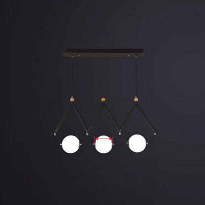 Modern black and white ball restaurant suspension light dining room