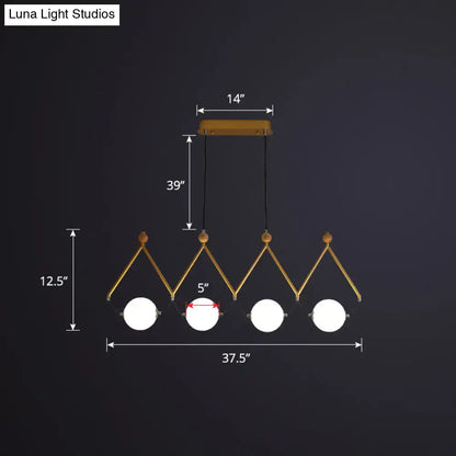 Modern black and white ball restaurant suspension light dining room