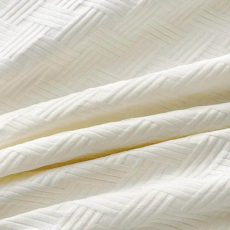 Decorbites jacquard summer cool blanket white & green bedroom quilt