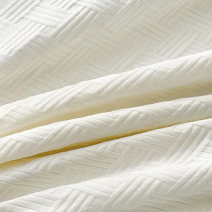 Decorbites jacquard summer cool blanket white & green bedroom quilt