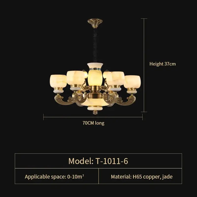 jade chandelier bronze living room multi tier glass lamp