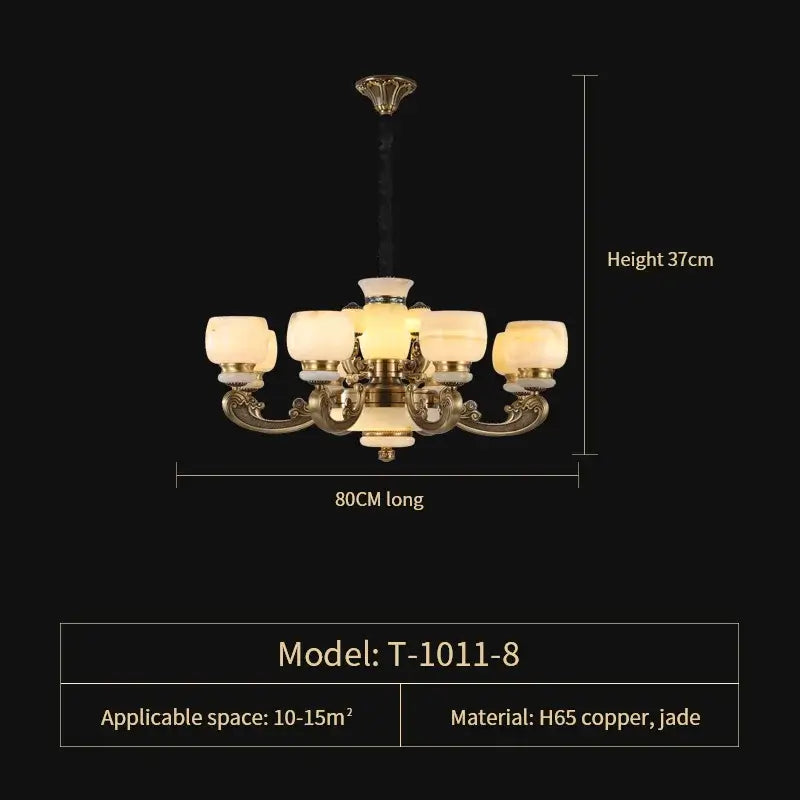 jade chandelier bronze living room multi tier glass lamp