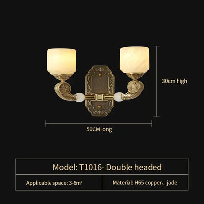 jade copper chandelier for living room with opal glass shades
