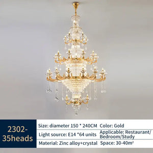 jade crystal chandelier gold living room lamp