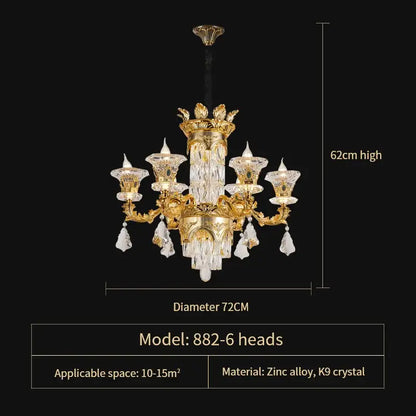 jade crystal chandelier gold living room lighting