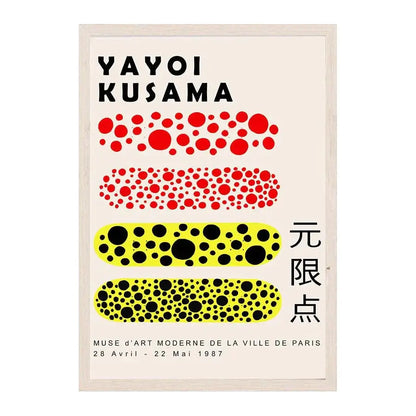 Vibrant japanese abstract art canvas print living room poster