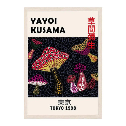 Vibrant japanese abstract art canvas print living room poster